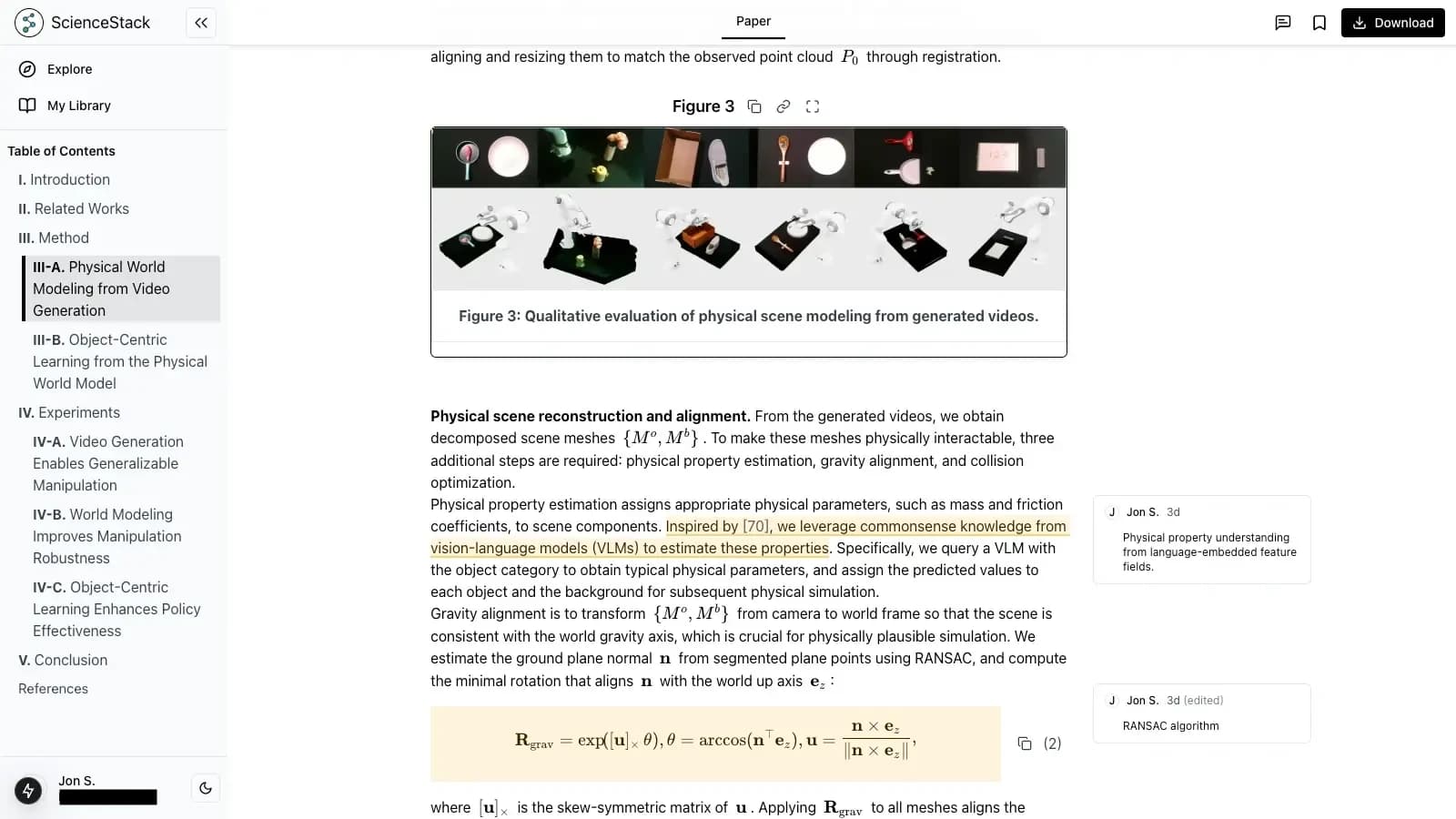 Annotation features with highlights and comments